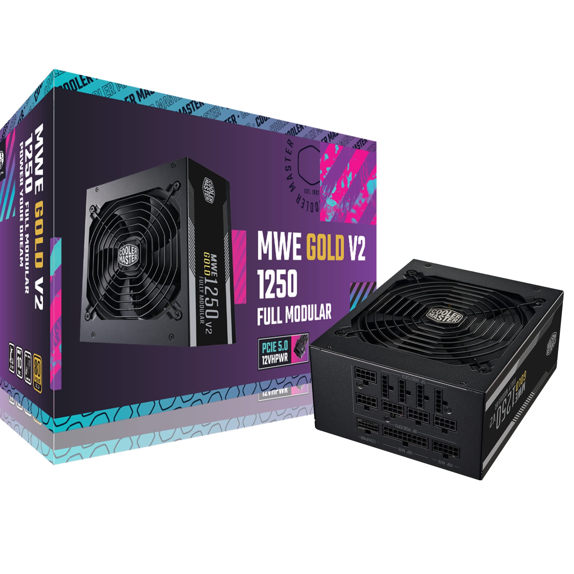 PSU COOLER MASTER MWE 1250W 80+ GOLD FULL MODULAR V2 PCIE-5